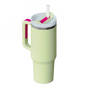 40 Oz Tumbler With Handle Straw Insulated, Stainless Steel Spill Proof Vacuum Coffee Cup Tumbler With Lid Tapered Mug Gifts For Valentine Lover Suitable For Car Gym Office Travel - Office Connect 2018