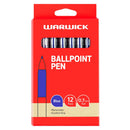 Warwick Pen Ballpoint Blue Retractable 0.7mm Box 12 Comfort Grip - Office Connect 2018