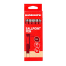 Warwick Pen Ballpoint Red Capped Medium Box 10 - Office Connect 2018