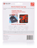 VELCRO Brand 25mm x 1m Stick On Hook & Loop Tape. Designed for General Purpose Simple and Mess-Free. Attach Light Weight Items up To 500g. Perfect for Art, Storage Boxes, Signs etc. Black