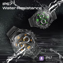 PROMATE IP67 Sport Watch with 1.53" Round Screen & BT Calling. Fitness Tracker, Pedometer, Blood Presure Prediction, Heart Rate Real Time, Smart Notifications, Over 100 Customized Watch Faces. Black
