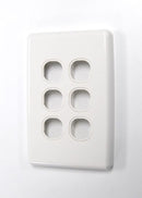 AMDEX Switch Plate ONLY. 6 Gang WPC Series Wall Face Full Cover Plate. (Accepts Clipsal Style Mechs) - Office Connect 2018