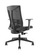 BRATECK Office Chair with Ergonomic & Breathable Mesh Back. Pneumatic Seat-Height Adjustment. Adjustable Tilt-back, Lumbar Cushion. PU Hooded Casters. Seat Adjust. Black Colour. - Office Connect 2018