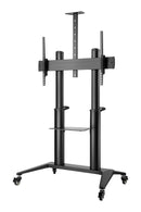 BRATECK 70"-120" Large Screen Ultra-strong Mobile TV Cart. Max Load 140Kgs. VESA support up to 1000x600. Hidden Cable Management. Height Adjustable 1250-1600mm. - Office Connect 2018