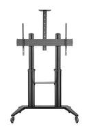 BRATECK 70"-120" Large Screen Ultra-strong Mobile TV Cart. Max Load 140Kgs. VESA support up to 1000x600. Hidden Cable Management. Height Adjustable 1250-1600mm. - Office Connect 2018