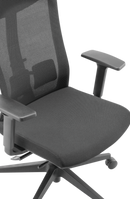 BRATECK Office Chair with Ergonomic & Breathable Mesh Back. Pneumatic Seat-Height Adjustment. Adjustable Tilt-back, Lumbar Cushion. PU Hooded Casters. Seat Adjust. Black Colour. - Office Connect 2018