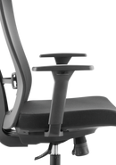 BRATECK Office Chair with Ergonomic & Breathable Mesh Back. Pneumatic Seat-Height Adjustment. Adjustable Tilt-back, Lumbar Cushion. PU Hooded Casters. Seat Adjust. Black Colour. - Office Connect 2018