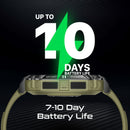 PROMATE IP67 Shock-Resist Smart Watch with Fitness Tracker & Bluetooth Calling. Large 1.95" Display. Up to 12 Days Battery Life. Heart Rate/Step/Sleep Tracker. Green Colour. - Office Connect 2018