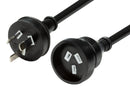DYNAMIX 3M 240v 10A Standard Duty Power Extension Lead (3 Core 1.0mm). Black Colour - Office Connect 2018