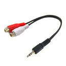 DYNAMIX 200mm Stereo 3.5mm Male to 2 RCA Female Cable - Office Connect 2018