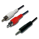 DYNAMIX 10m Stereo 3.5mm Plug to 2 RCA Plug, Cable - Office Connect 2018