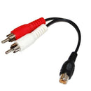DYNAMIX 0.15m Dual RCA Male to RCA Female Cable - Office Connect 2018
