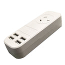 JACKSON 1x Outlet Power board with 4x USB Charging Outlets. 3.4A. 0.9m lead. - Office Connect 2018