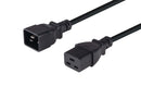 DYNAMIX 0.5M IEC 16A Power Extension Cord. (C20 Plug to C19 Socket) 1.5mm. BLACK COLOUR - Office Connect 2018