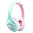 PROMATE Child-Safe Wireless Bluetooth Over-Ear Headphones. Up to 5 Hours Playback Time, Range 85-93dB. Built-in 300mAh Battery, 10m Operating Distance, Built-in Mic, Padded EarPads Bubblegum Color - Office Connect 2018