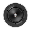 KEF Ultra Thin Bezel 5.25'' Round In Ceiling Speaker. 130mm Uni-Q driver with 16mm aluminium dome tweeter with tangerine waveguide Magnetic, Paintable Grille & Bezel Weather resistant , IP64 Certified - Office Connect 2018