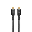 PROMATE 1M USB-C to USB-C Cable. Supports Thunderbolt 3, 240W Super Speed Fast Charging, 40Gbps Data, & 8K@60Hz Res. Nylon Braided. Protects Against Over Charging. Black Colour. - Office Connect 2018