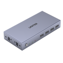 UNITEK HDMI KVM 2-in-1-Out Switch & Supports 4K@60Hz UHD. Includes 4x USB-A Ports, 2x HDMI Inputs & 1x HDMI Output Ports, 2x PC input Ports. Switch Button, LED Lights. Includes Cables. - Office Connect 2018