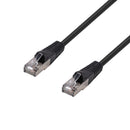 DYNAMIX 1.5m Cat6A S/FTP Black Slimline Shielded 10G Patch Lead. 26AWG (Cat6 Augmented) 500MHz with Gold Plate Connectors. - Office Connect 2018