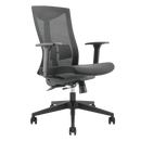 BRATECK Office Chair with Ergonomic & Breathable Mesh Back. Pneumatic Seat-Height Adjustment. Adjustable Tilt-back, Lumbar Cushion. PU Hooded Casters. Seat Adjust. Black Colour. - Office Connect 2018