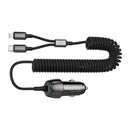 PROMATE 33W Car Charger with Lightning & USB-C Cable, USB-A Port Qualcomm 3.0 18W Quick Charge. Over Charge and Short Circuit Protection Compatible with iPhones, IPads and IPods - Office Connect 2018
