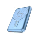 PROMATE 10000mAh Magnetic Qi 15W Wireless Charging Power Bank. USB-C Input, USB-C (20W PD) & USB-A Ports. MagSafe Case Compatible. Portrait/Landscape Kick Stand. Multi Device Charging. Blue - Office Connect 2018