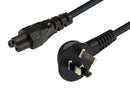 DYNAMIX 0.5M Flat Head 3-Pin to C5 Clover Shaped Female Connector 7.5A. SAA approved Power Cord. 0.75mm copper core. BLACK Colour. - Office Connect 2018
