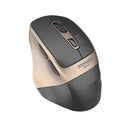 PROMATE Ergonomic Silent Click Wireless Mouse with up to 2200 DPI. 10m Working Range. Plug & Play. Supports 1200/1600/2200 DPI High Precision. Amidextrous Design. Gold Colour. - Office Connect 2018