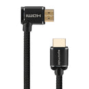 PROMATE 3m 4K HDMI right angle Cable. 24K Gold plated. High-Speed Ethernet. 3D support. Mesh Braided cable. Long bend lifespan. Max Res: 4K@60Hz (4096X2160) Colour black. - Office Connect 2018