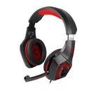 VERTUX Gaming High Fidelity Surround Sound Wired Over-ear Headset with High Grade Retractable Microphone.Noise Reduction Earpads. Adjustable Headband. Finely Tuned 40mm Drivers.3.5mm Input. Black/Red - Office Connect 2018