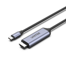 UNITEK 1.8m USB-C to HDMI Cable. Supports Premium AV UltraHD 8K. Supports Res up to 8K@60Hz. Stream with HDCP2.3. Aluminium Housing. Plug & Play. Black Cable, Grey Connectors. - Office Connect 2018