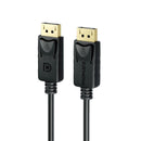 PROMATE 2m 1.4 DisplayPort Cable. Supports HD up to 8K@60Hz. Supports 32.4Gbps Data Transfer Speeds. Built-in Secure Clip Lock. Supports Dynamic HDR & 3D Video. Black Colour. - Office Connect 2018