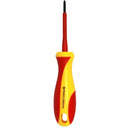 GOLDTOOL 60mm Electrical Insulated VDE Screwdriver. Tested to 1000 Volts AC. (PH0*60mm). Yellow/Red Colour Handle - Office Connect 2018