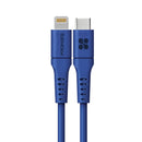 PROMATE 1.2m 20W PD USB-C to Lightning Charge & Sync Cable. For Apple iPhone, iPad, & iPad Mini. Soft Touch Silicone. Anti Snap Tangle Free Design. Blue *Not MFI Certified* - Office Connect 2018