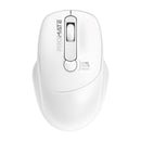 PROMATE EZGrip Ambidextrous Ergonomic Wireless Mouse. 800/1200/1600Dpi, Easy Plug & Play, Up to 6 Millon Keystrokes, Lag-free, Long Life Battery with Low Power Consumption. White Colour - Office Connect 2018