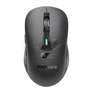 PROMATE Rechargeable Wireless Mouse with BT & RF Connectivity. 800/1200/1600Dpi. Built-in 500mAh Battery. Range Up to 10m. 50cm Charging Cable. USB-C Port. 6x Fully Fuctional Buttons. Black - Office Connect 2018