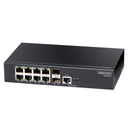 EDGECORE 8 Port (2 SFP & 8 RJ-45) Gigabit Web-Smart Pro Switch. 1x RJ45 Console port. Fanless design. External Power. - Office Connect 2018