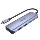 UNITEK 4-in-1 Multi Port Hub with USB-C Connector. Includes 2 x USB-C & 2 x USB-A Ports. USB3.0 with a Data Transfer Rate of up to 5Gbps. Backwards Compatible with JUNE Promo - Includes FREE C137W - Office Connect 2018