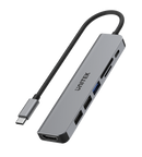 UNITEK 7-in-1 Multi-Port Hub with USB-C Connector. Includes 3x USB-A Ports, 1x HDMI, SD & MicroSD Slots, USB-C Charging Port with 100W PD. 5Gbps SuperSpeed Data-Sync. JUNE Promo - Includes FREE C137W - Office Connect 2018