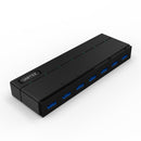 UNITEK USB 3.0 7-Port Hub with 1.5A Charging Per Port. Super Speed Data Transfer up to 5Gbps. LED Indicator. Black Colour. JUNE Promo - Includes FREE C137W - Office Connect 2018