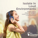 PROMATE Child-Safe Wireless Bluetooth Over-Ear Headphones. Up to 5 Hours Playback Time, Range 85-93dB. Built-in 300mAh Battery, 10m Operating Distance, Built-in Mic, Padded Ear Pads. Aqua Colour - Office Connect 2018