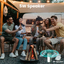 PROMATE 4-in-1 Portable Camping Kit with LED Light, 6000mAh Power Bank, LED Torch, & 5W Bluetooth Speaker. 750lm LED Brightness. 90 Degree Foldable Lights, 3x Colour Modes, SOS Function, Built-in Hanging Hook - Office Connect 2018