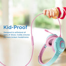 PROMATE Child-Safe Wireless Bluetooth Over-Ear Headphones. Up to 5 Hours Playback Time, Range 85-93dB. Built-in 300mAh Battery, 10m Operating Distance, Built-in Mic, Padded EarPads Bubblegum Color - Office Connect 2018