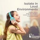 PROMATE Child-Safe Wireless Bluetooth Over-Ear Headphones. Up to 5 Hours Playback Time, Range 85-93dB. Built-in 300mAh Battery, 10m Operating Distance, Built-in Mic, Padded EarPads Bubblegum Color - Office Connect 2018