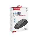 PROMATE Ergonomic Wireless Mouse 800/1200/1600 Dpi. 10m Working Range. Included Nano Receiver. Easy Plug and Play Installation. Compatible with Windows and Mac. Black - Office Connect 2018