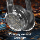 PROMATE HiFi Stereo Wireless Bluetooth Active Noice Cancelling Headphones with RGB Lighting. Flip & Fold Design. Up to 40Hrs Play Back. Inline Controls Touch Buttons. Silver Colour. - Office Connect 2018