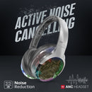 PROMATE HiFi Stereo Wireless Bluetooth Active Noice Cancelling Headphones with RGB Lighting. Flip & Fold Design. Up to 40Hrs Play Back. Inline Controls Touch Buttons. Silver Colour. - Office Connect 2018