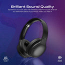 PROMATE High-Fidelity Stereo Deep Base Bluetooth Wireless Headphones. Up to 24 Hours Playing Time, Built-in 300mAh Battery, Flip & Fold Design, 10-15m Operating Distance, Wired or Wireless. Black - Office Connect 2018