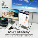 PROMATE 12-in-1 Multi-Port Hub. Includes 4x USB-A & 1x USB-C PD Port, 2x HDMI Ports, 1x RJ45 Gig Port, 1x Display Port, SD/TF Card Slots, 1x Aux Port. Silver/Black Colour. - Office Connect 2018