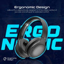 PROMATE High-Fidelity Stereo Deep Base Bluetooth Wireless Headphones. Up to 24 Hours Playing Time, Built-in 300mAh Battery, Flip & Fold Design, 10-15m Operating Distance, Wired or Wireless. Black - Office Connect 2018